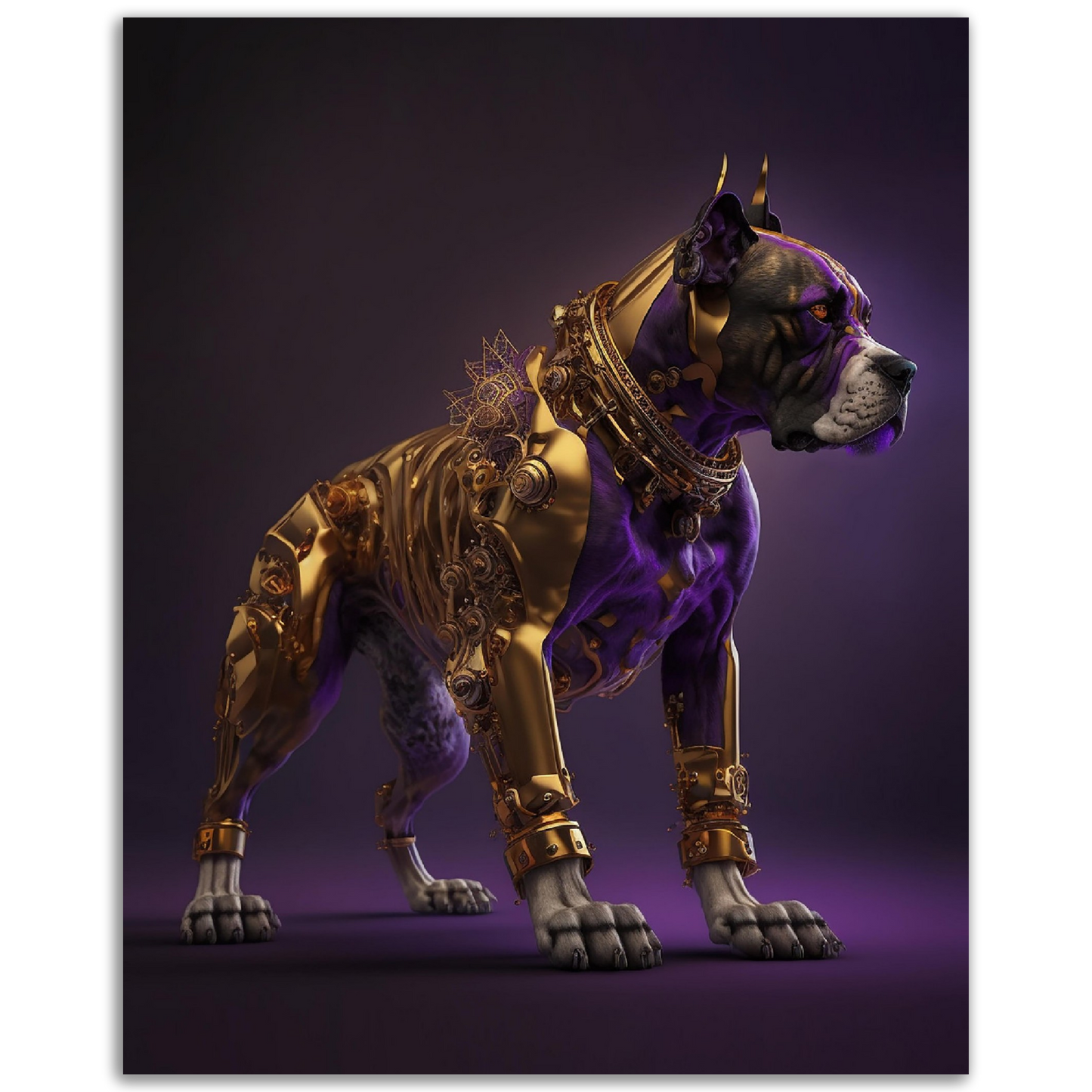 Purple and Gold Dog - The Shield