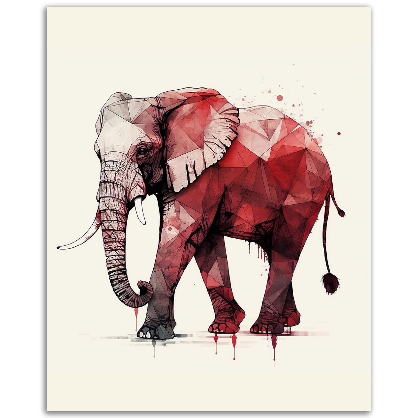 The Red Geometric Elephant