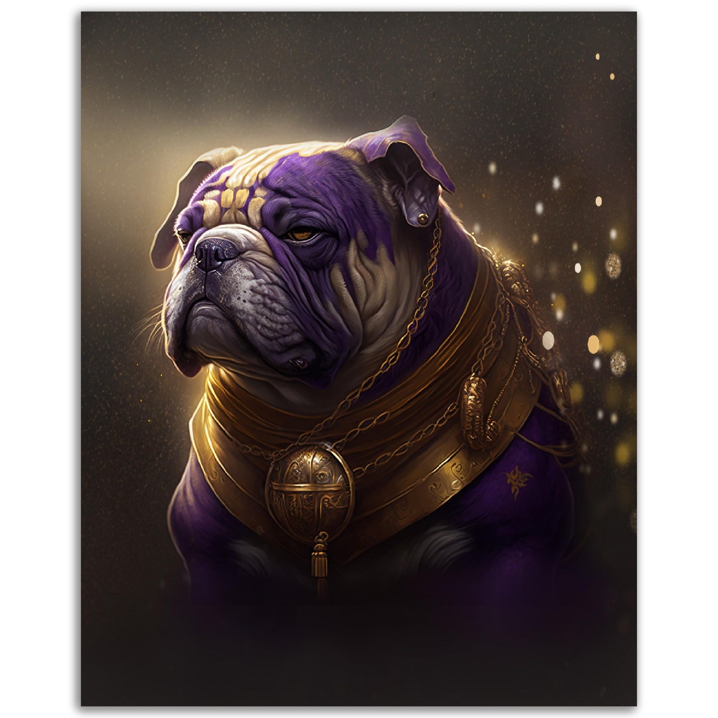 Purple and Gold Dog - Bold